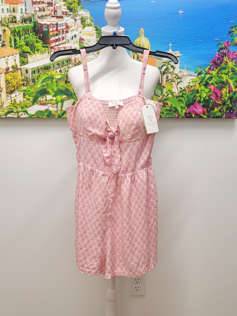 Secret Charm Ivory / Pink/ Peach Floral  Romper